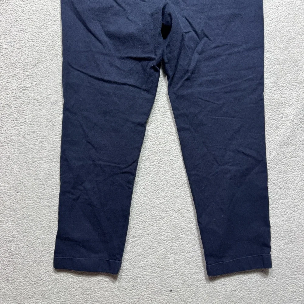 AllSaints Pants Mens 32 Black Pleated Cotton Wool Button Fly Chino Trousers Crop